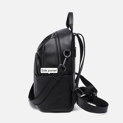 Versatile Leather Travel Backpack