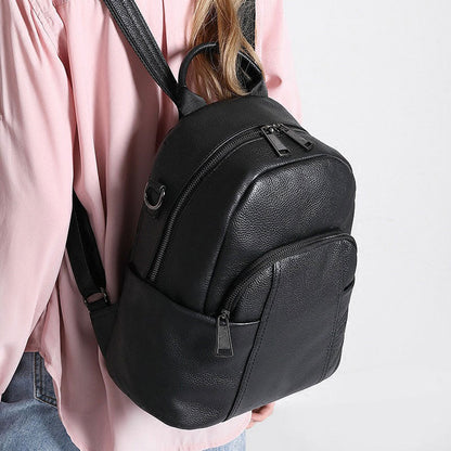 Versatile Leather Travel Backpack