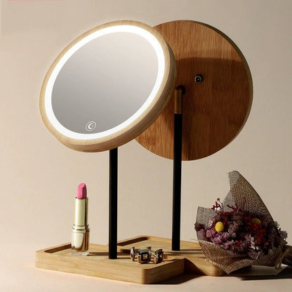 LUMINA | Wooden LED Vanity Mirror