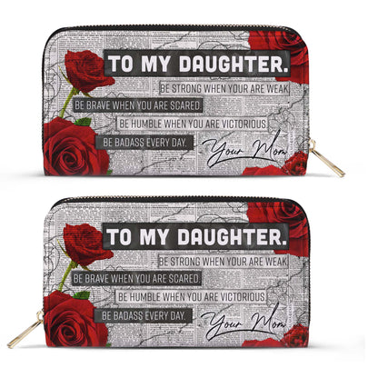 To My Daughter - Women Leather Wallet - WW04