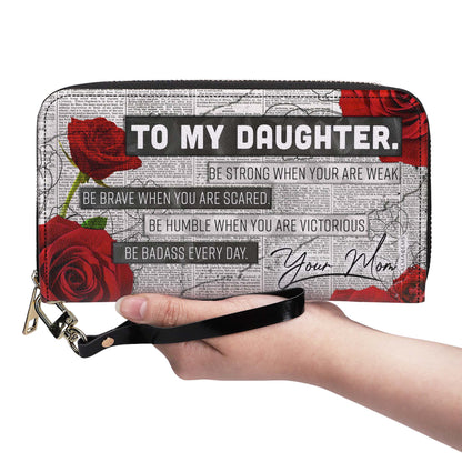 To My Daughter - Women Leather Wallet - WW04