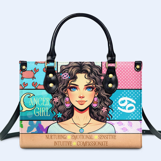 Cancer Girl 01 - Personalized Custom Leather Handbag - z_can01