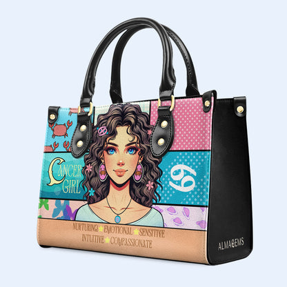 Cancer Girl 01 - Personalized Custom Leather Handbag - z_can01