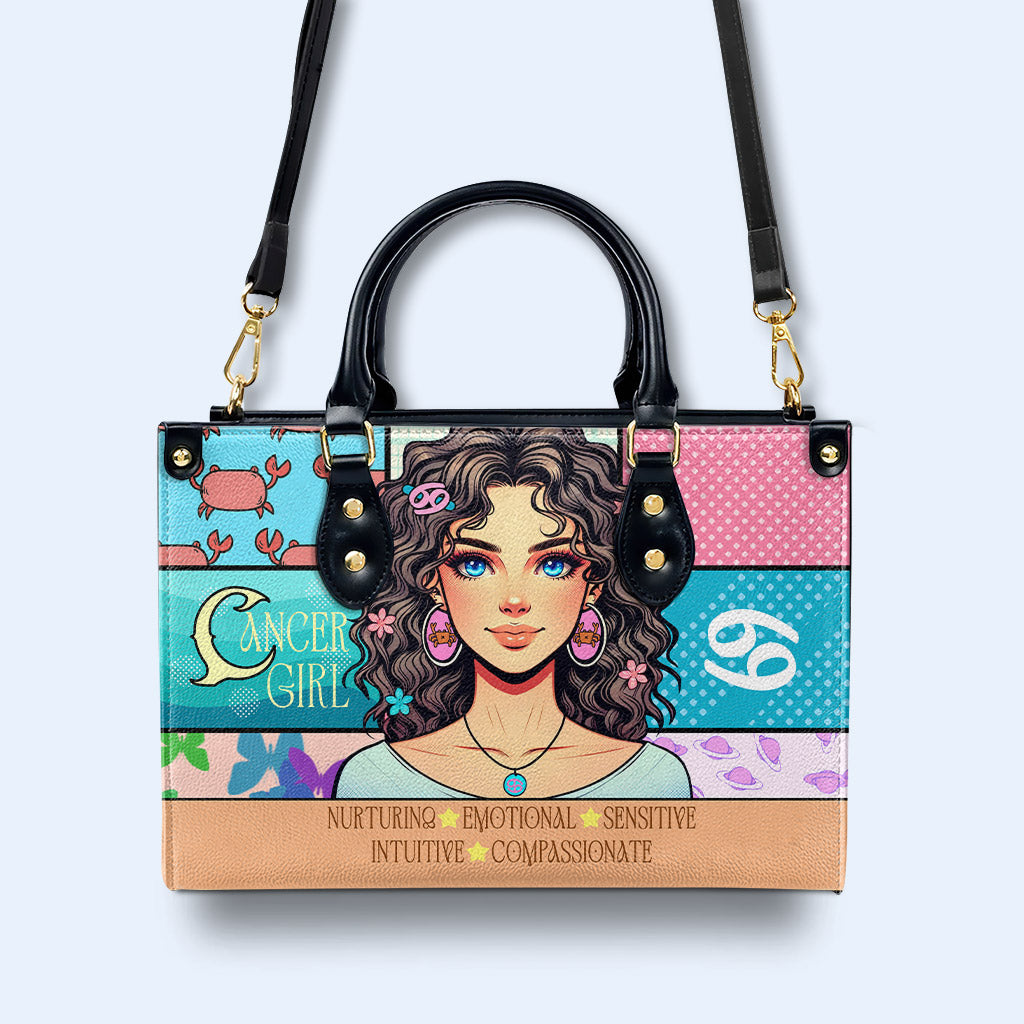 Cancer Girl 01 - Personalized Custom Leather Handbag - z_can01