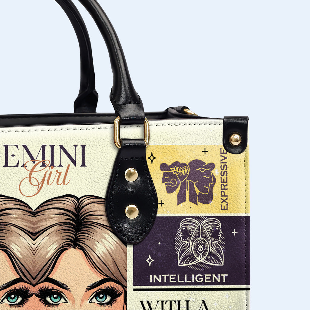 Gemini Girl 01 - Personalized Custom Leather Handbag - z_gem01