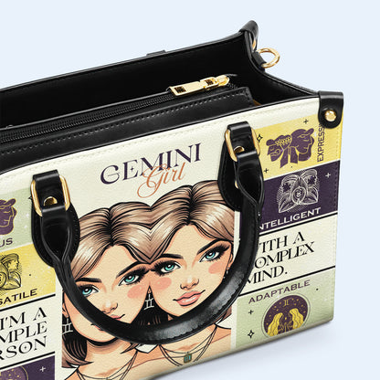 Gemini Girl 01 - Personalized Custom Leather Handbag - z_gem01