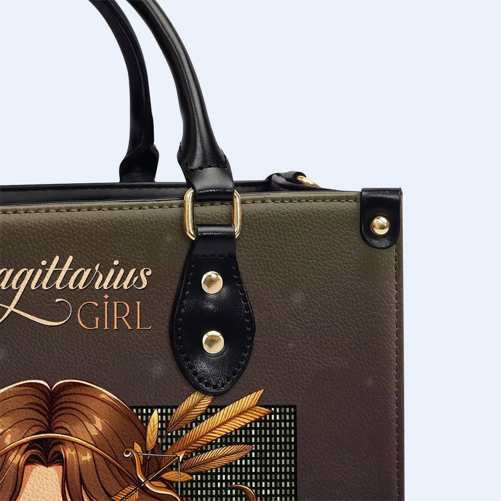 Sagittarius Girl 02 - Personalized Custom Leather Handbag - z_sag02